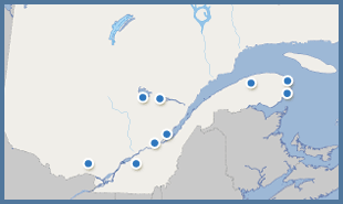 Carte des &eacute;tablissements
