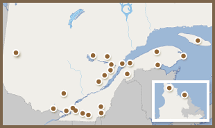 Carte des &eacute;tablissements