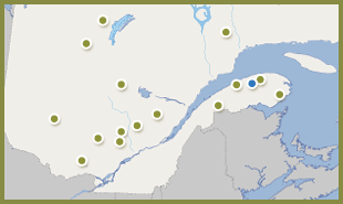 Carte des &eacute;tablissements